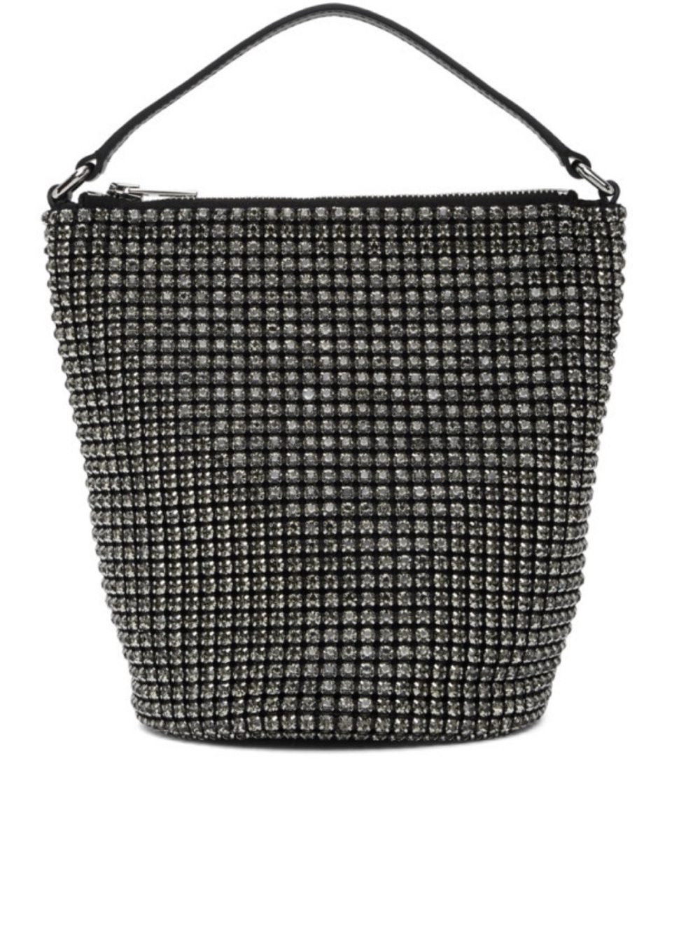 ALEXANDER WANG Mesh Crystal Zip Top Bag